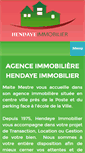 Mobile Screenshot of hendayeimmobilier.com